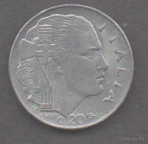 Италия. 20 чентезимо 1940. магнит