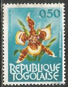 Республика Того. Цветы. Орхидеи. 1964г. Mi#385.