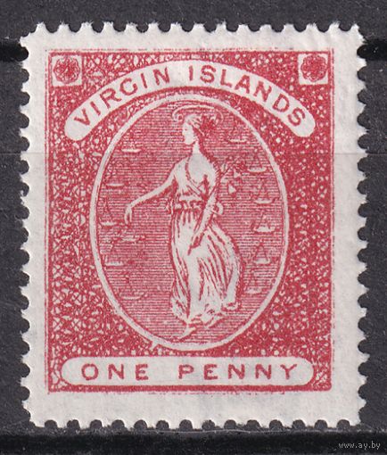 4.BrKCI. Великобритания. Колонии. Виргинские острова. Святая Урсула. 1887/89 гг. 1P. Mi.#13.
