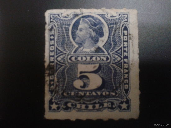 Чили 1883 Х. Колумб без перфорации