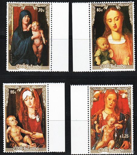 Острова Кука 1988, рождество, картины Дюрера,  Mi 15,89, К234