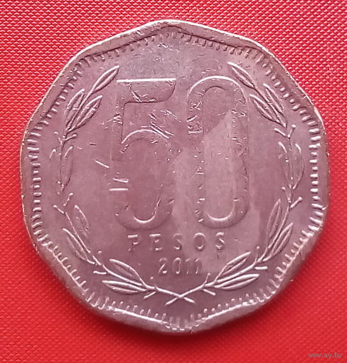 28-01 Чили, 50 песо 2011 г.