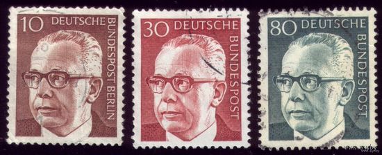 3 марки 1970 год Западный Берлин и ФРГ Густав