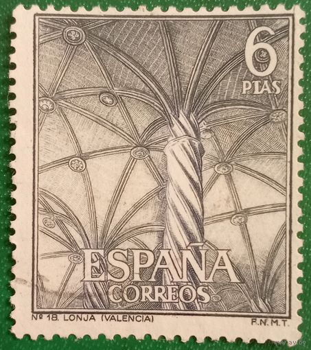 Испания 1965. Потолок Лонха-де-ла-Седа Шелковой биржи в Валенсии