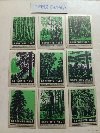 Спичечные этикетки ф.Победа. Берегите лес. 1960 год
