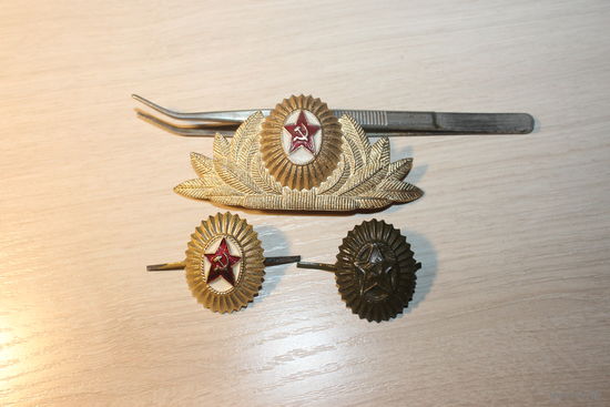 Кокарды времён СССР, алюминий, 3 шт.