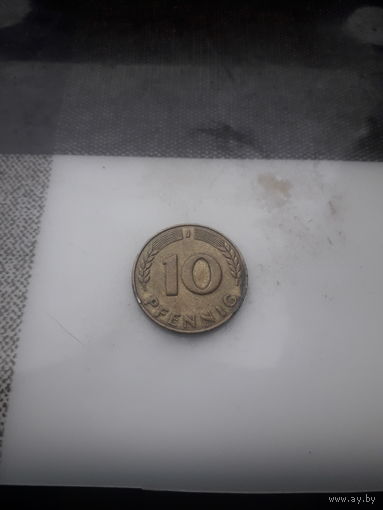 БАНК НЕМЕЦКИХ ЗЕМЕЛЬ 10 пфенингов 1949 год/ J/