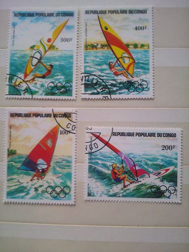 Конго. 1983. Парусный спорт. Сер. 4 м. авиа
