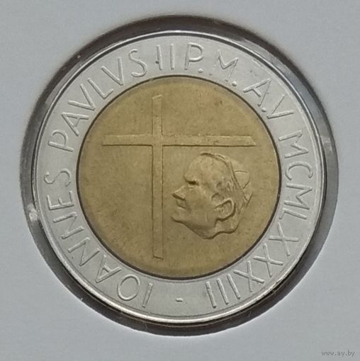 Ватикан 500 лир 1983 г. Создание Вселенной. В холдере