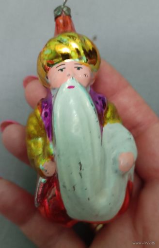 Ёлочная игрушка, стекло, Черномор, старик хотабыч