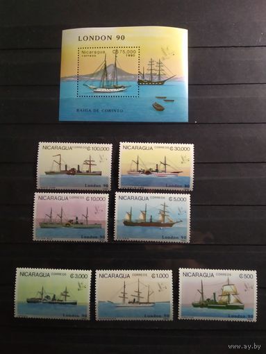 Никарагуа 1990 г. Корабли.