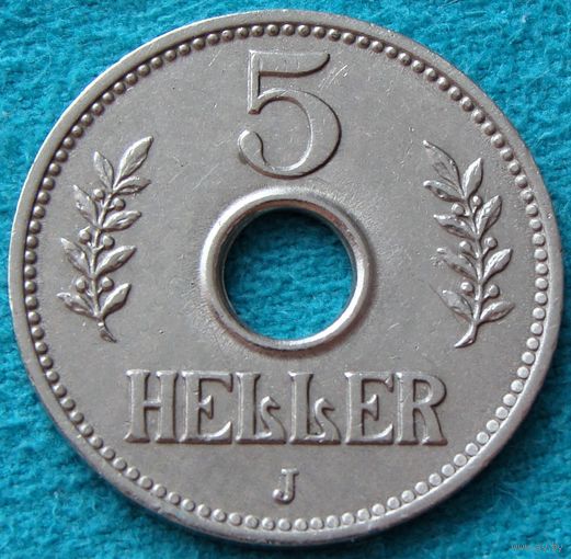 Германская Восточная Африка. 5 геллеров 1914 год  KM#13