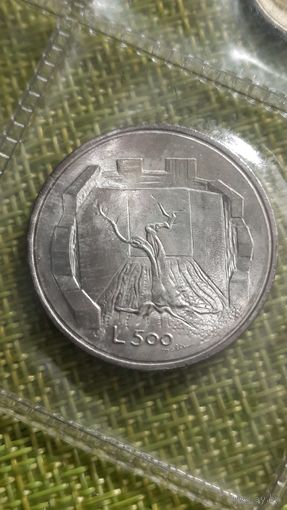 Сан-марино 500 лир 1976 г ( из набора  )