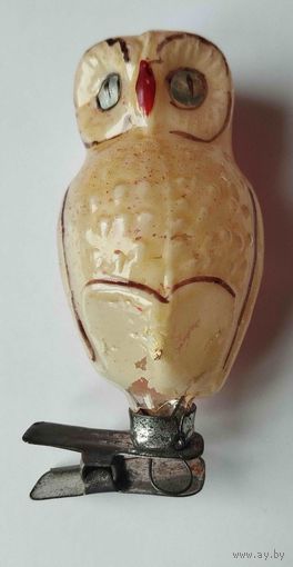 Елочная игрушка СССР. Сова (Каталог N549)