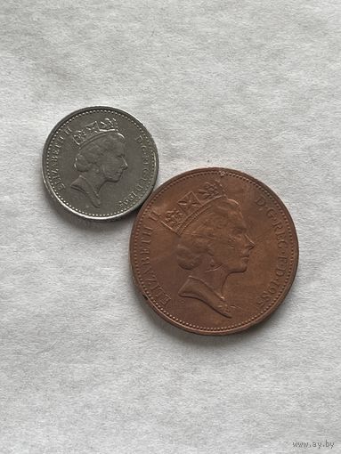 Великобритания 2 монеты
