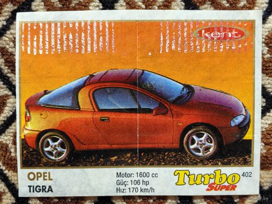 Вкладыш Turbo (Турбо) Super (серия 401-470, Супер), номер 402, Opel Tigra. #3. Возможен небольшой торг.