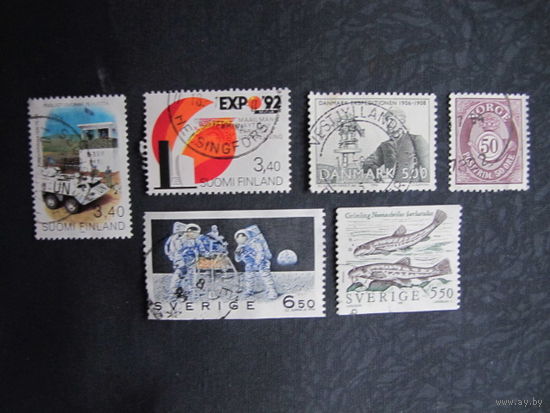Сборный лот марок Скандинавии