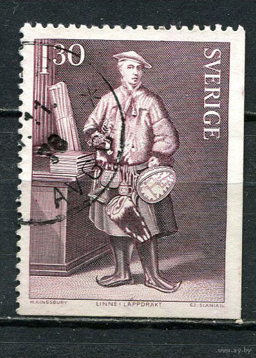 Швеция - 1978 -  Экспедиция Линнея 1,30Kr - [Mi.1027] - 1 марка. Гашеная.  (LOT Gu46)-T3P55