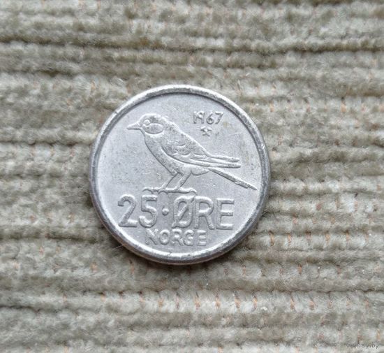 Werty71 Норвегия 25 эре 1967 Синица