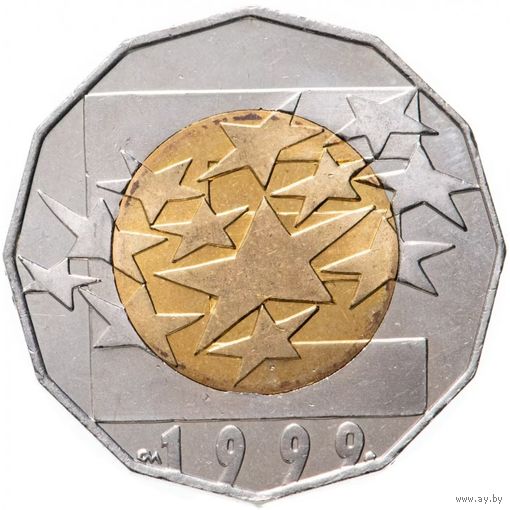 Хорватия 25 кун, 1999 Европейский Союз UNC