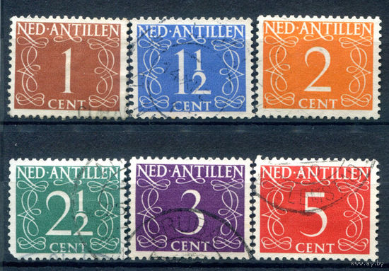 Нидерландские Антильские острова - 1950г. - цифры - 6 марок - гашёные. #3-WB-97-A-1