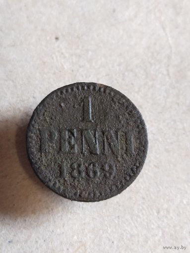 1 PENNI 1869  РЕДКАЯ (В4В31)