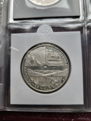10 евро 2005 Германия Национальный парк Баварский лес! Серебро 18 грамма 925 пробы! ВОЗМОЖЕН ОБМЕН!