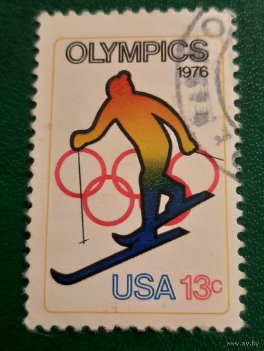США 1976. Зимняя олимпиада. Лыжный спорт. Марка из серии