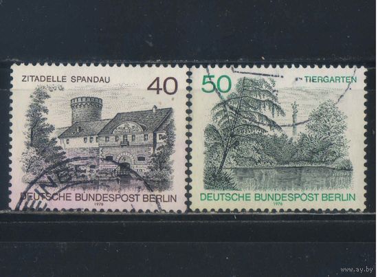Западный Берлин 1976 Виды Берлина (I) Крепость Шпандау Тиргарден #530-1