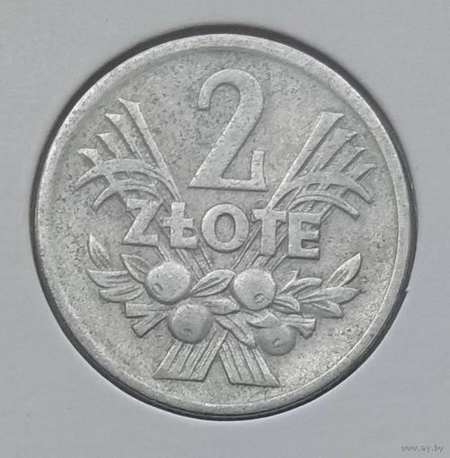 Польша 2 злотых 1971 г. В холдере