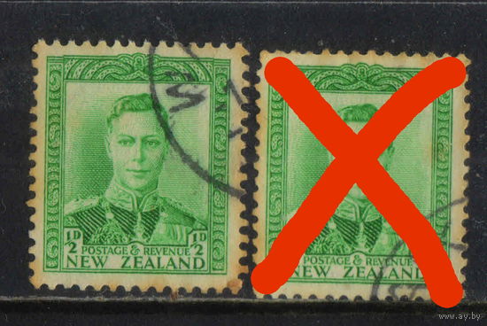 GB Доминион Новая Зеландия 1938 GVI Стандарт #236