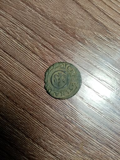 Хорошая монета солид 1652 года Кристина ливония