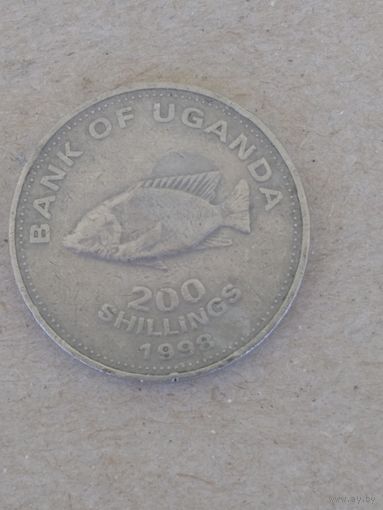 Уганда. 200 шиллингов 1998
