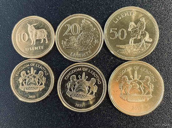 Лесото 2018 - 2023 набор 3 монеты UNC