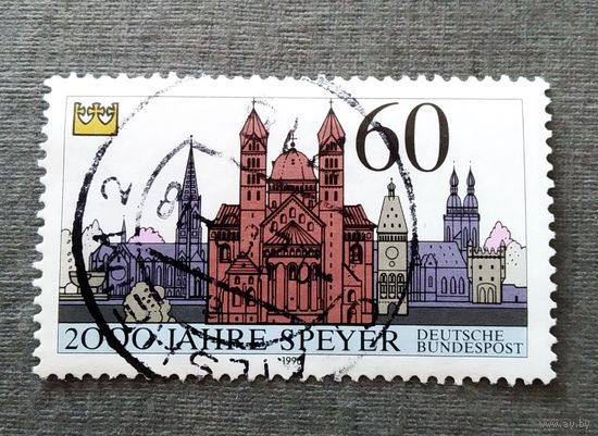 Марка Германия 1990 год 2000 лет Шпайеру