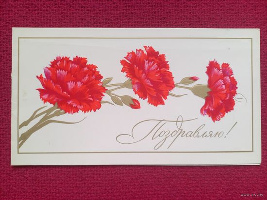 Поздравляю! Грун. 1976 г. Двойная. Кр1.