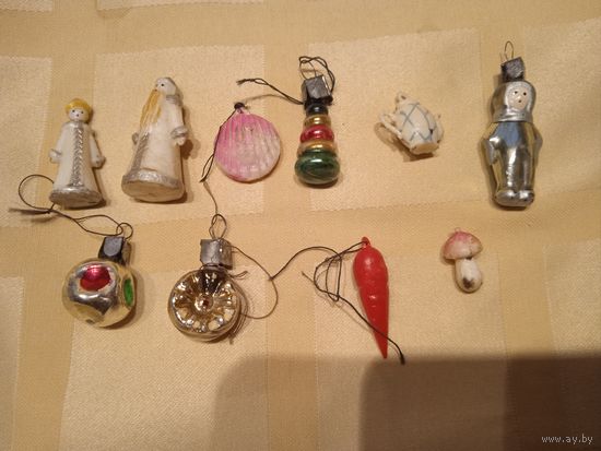 Ёлочные игрушки СССР набор Малютка 10 штук ЛОТОМ