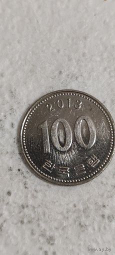Корея 100 вон 2013