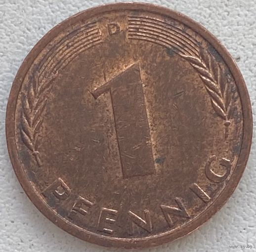 Германия 1 пфенниг 1982 г. D