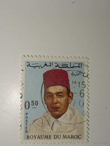 Марокко 1968 король Марокко Хасан II в традиционном феске