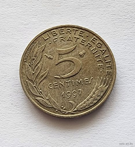 Франция 5 сантимов, 1997