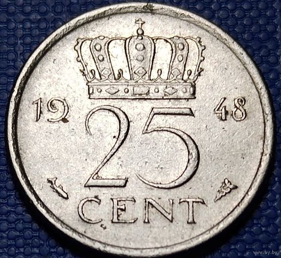 Нидерланды 25 центов 1948 г.