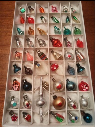 Лот ёлочных игрушек Малютки, в коробке,52 шт. Распродажа коллекции!