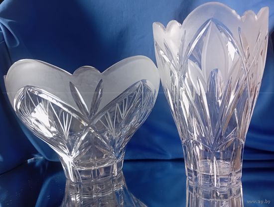 Вазы. Хрусталь. Комплект одним лотом