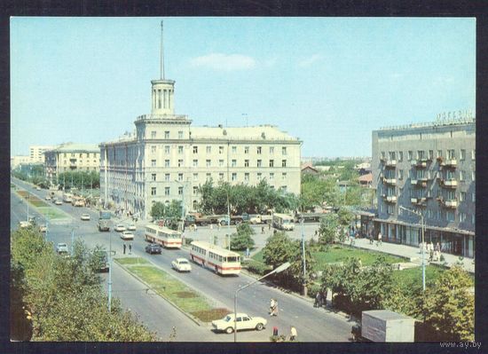 ДМПК СССР 1976 Омск проспект Карла Маркса автомобиль автобус
