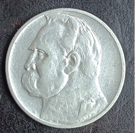 2 злотых 1934  серебро  Польша  Пилсудский ( Rzeczpospolita Polska )  2 zlote 1934