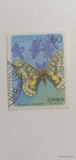Япония 1986. Жуки. Без вертикальной перфорации слева