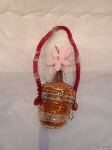 Ёлочная игрушка ГДР корзинка