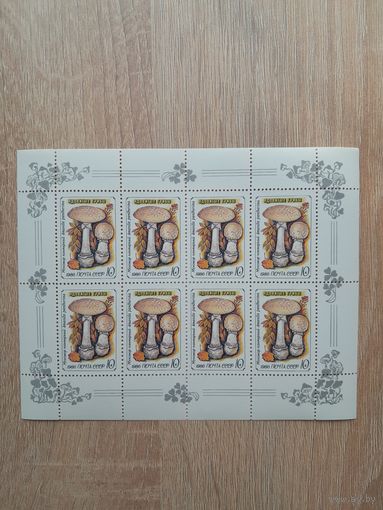 Малый лист 1986 г. Ядовитые грибы 10к.