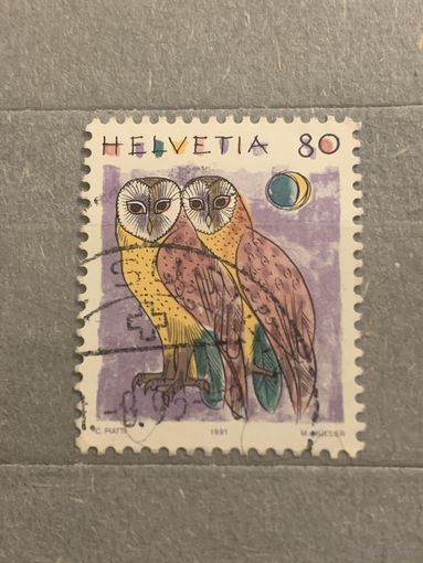 Швейцария 1991. Совы